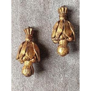 Pair Of Pomegranate-shaped Furnishing Ornaments Decoration Of Tiebacks