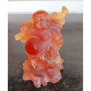 Daum Ravissant Bouddha En Pâte De Verre