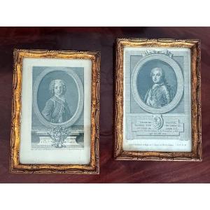 Rare Paire De Gravures Portraits De Louis Dauphin De France Fils De Louis XV 