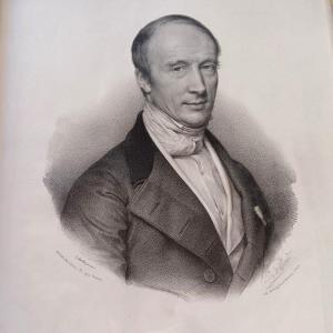 Augustin - Louis Cauchy Rare Portrait By Zephirin Belliard Lithographed By Gregoire Et  Deneux