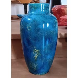 Paul Milet (1870-1950) Sèvres Large Art Nouveau Deco Vase Porcelain Enameled Ceramic Millet