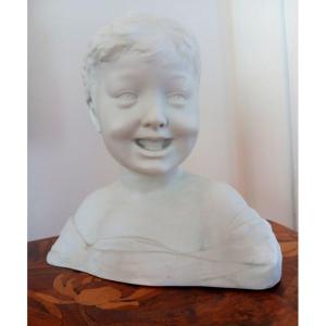 Charming Biscuit Porcelain Child Bust