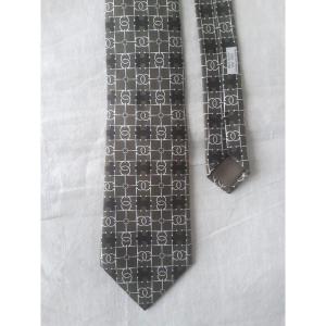 Silk Tie With H Decor Hermès Paris