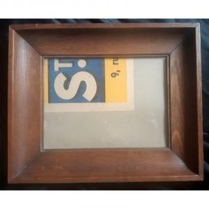 Frame In Solid Oak For Photo Or Drawing Art Deco 1930