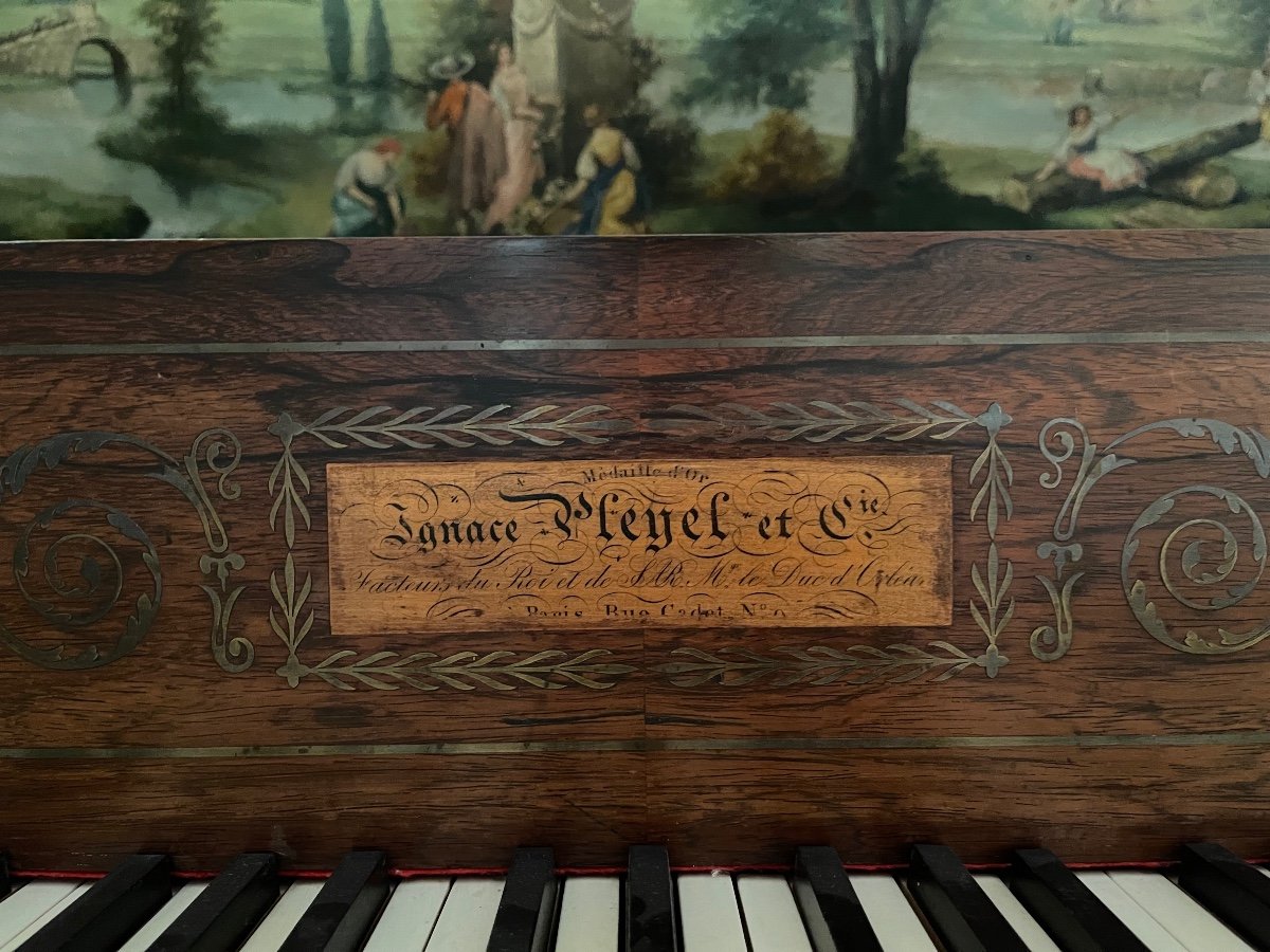 Exceptional Piano Forte Pleyel Dating From 1830 Painted And Lacquered.-photo-3