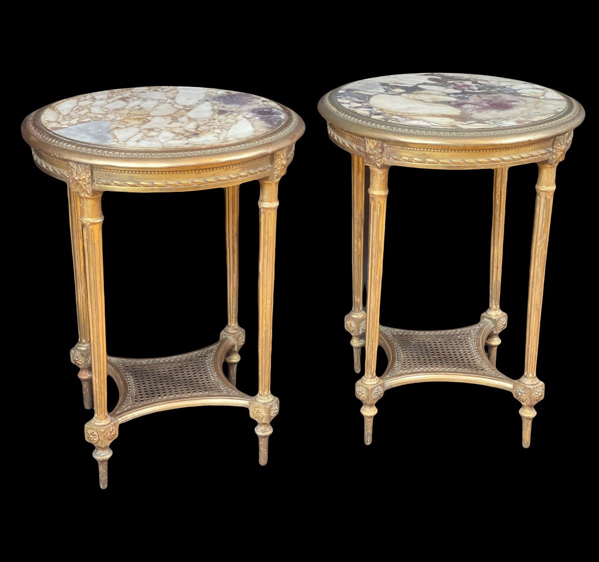 Pair Of Pedestal Tables-photo-4