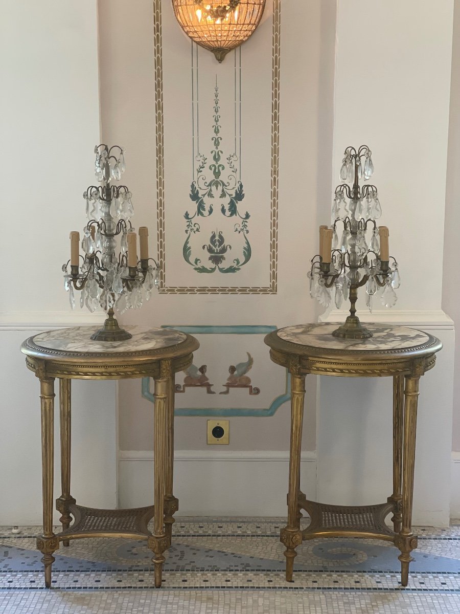 Pair Of Pedestal Tables-photo-4