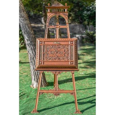Carved Wooden Document Easel