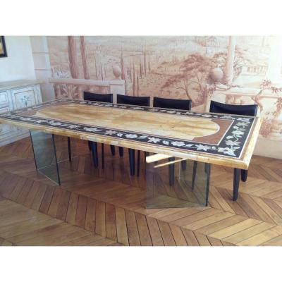 Marble Marquetry Table