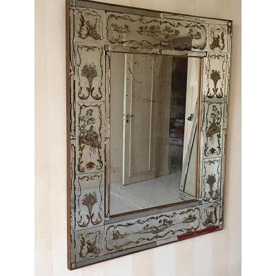 Parcloses Mirror, Eglomise Glass