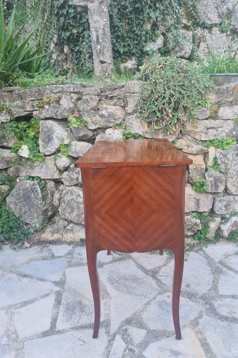 Small Louis XV Style Mahogany Dressing Table Around 1900-photo-2