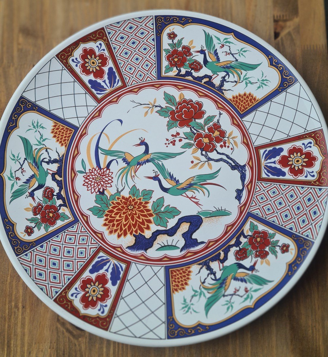 Plat Rond En Porcelaine Polychrome D´imari Japon.-photo-2