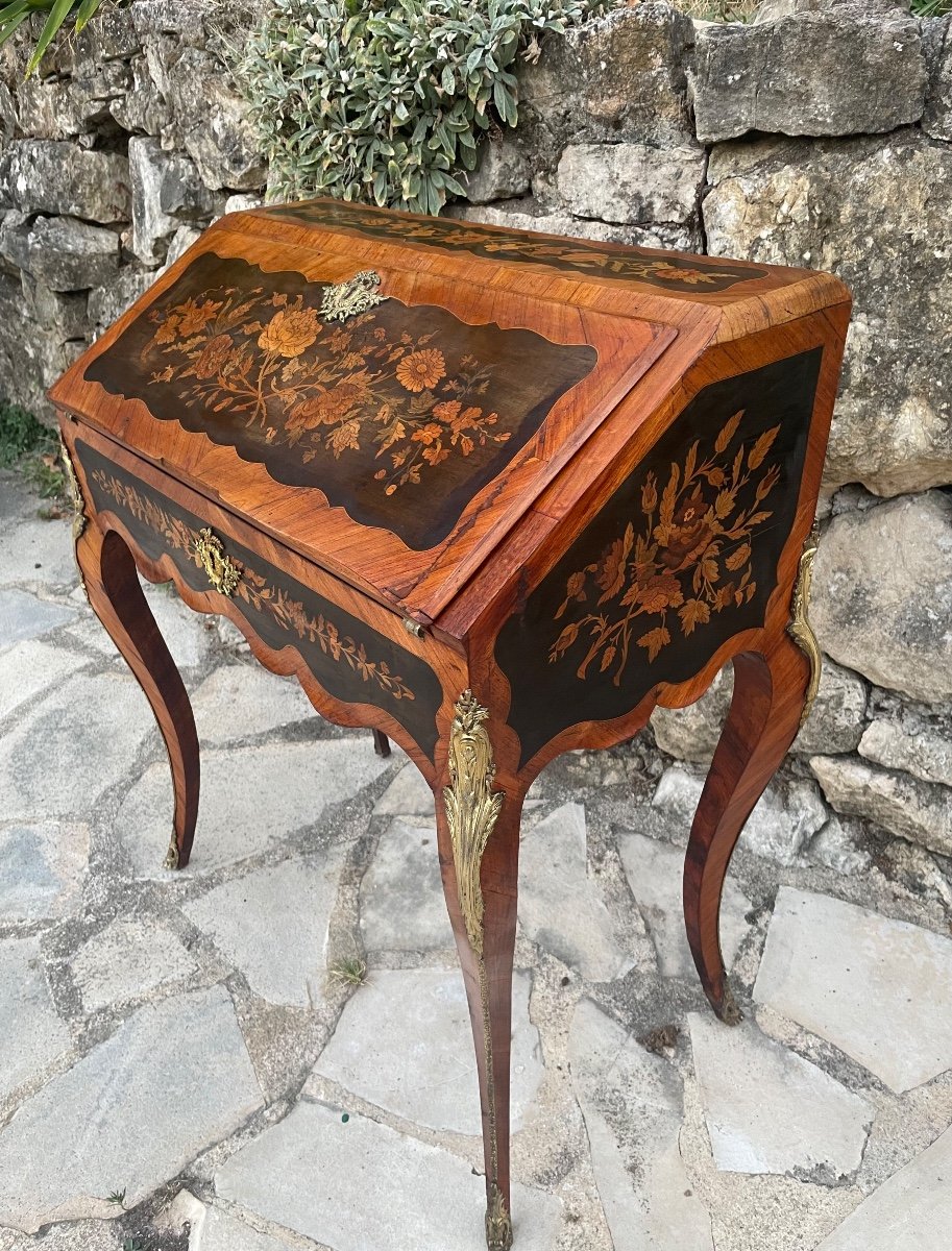 Petit Bureau De Pente D’époque Napoléon III -photo-2