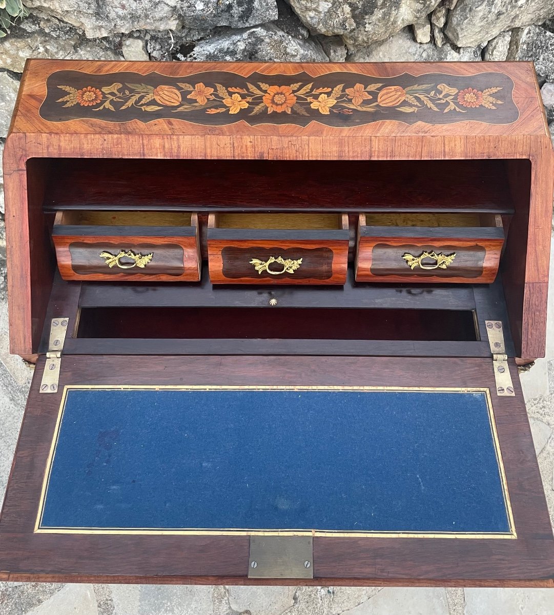 Petit Bureau De Pente D’époque Napoléon III -photo-3