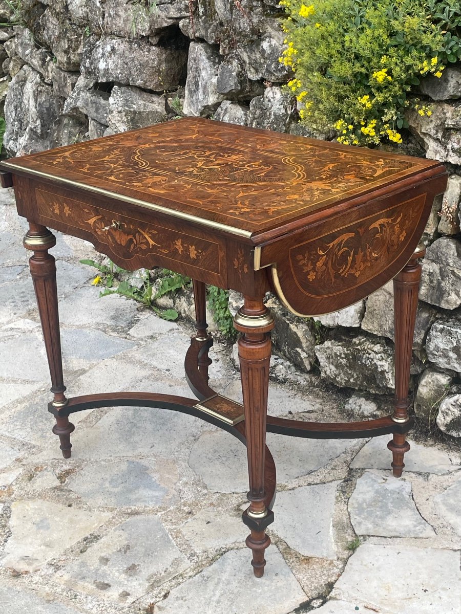 Petite Table Bureau Napoléon III D’époque XIXeme Siècle -photo-2