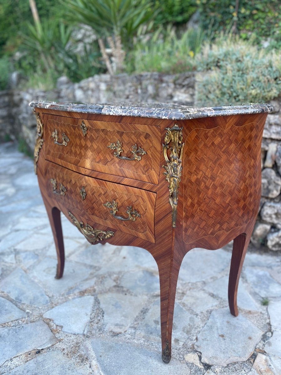 Petite Commode Bureau De Style Louis XV époque XIXeme Siècle -photo-1