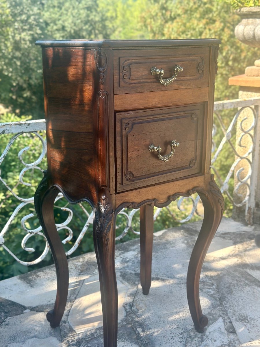 Elegant Small Louis XV Style Flying Table In Rosewood From The 19th Century -photo-5