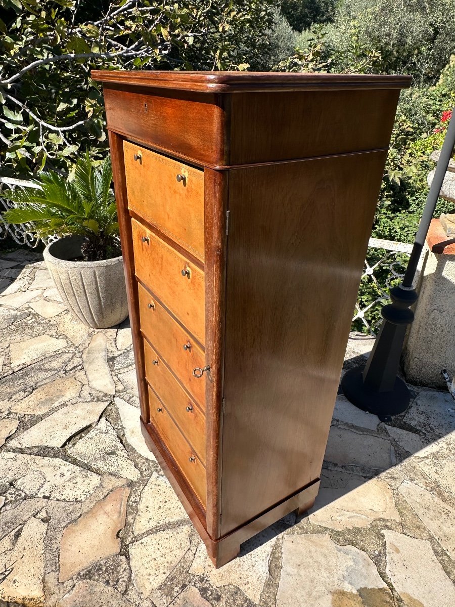 Charming 19th Century Mahogany Notary's File Cabinet.-photo-4