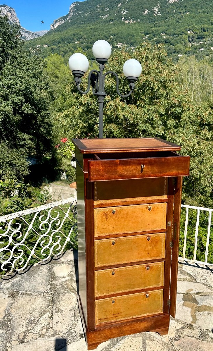 Charming 19th Century Mahogany Notary's File Cabinet.-photo-2