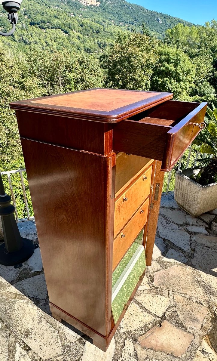 Charming 19th Century Mahogany Notary's File Cabinet.-photo-4