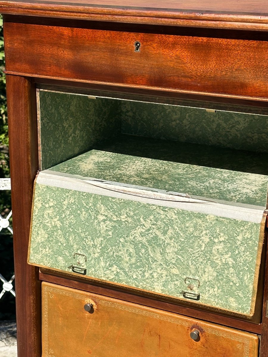 Charming 19th Century Mahogany Notary's File Cabinet.-photo-6