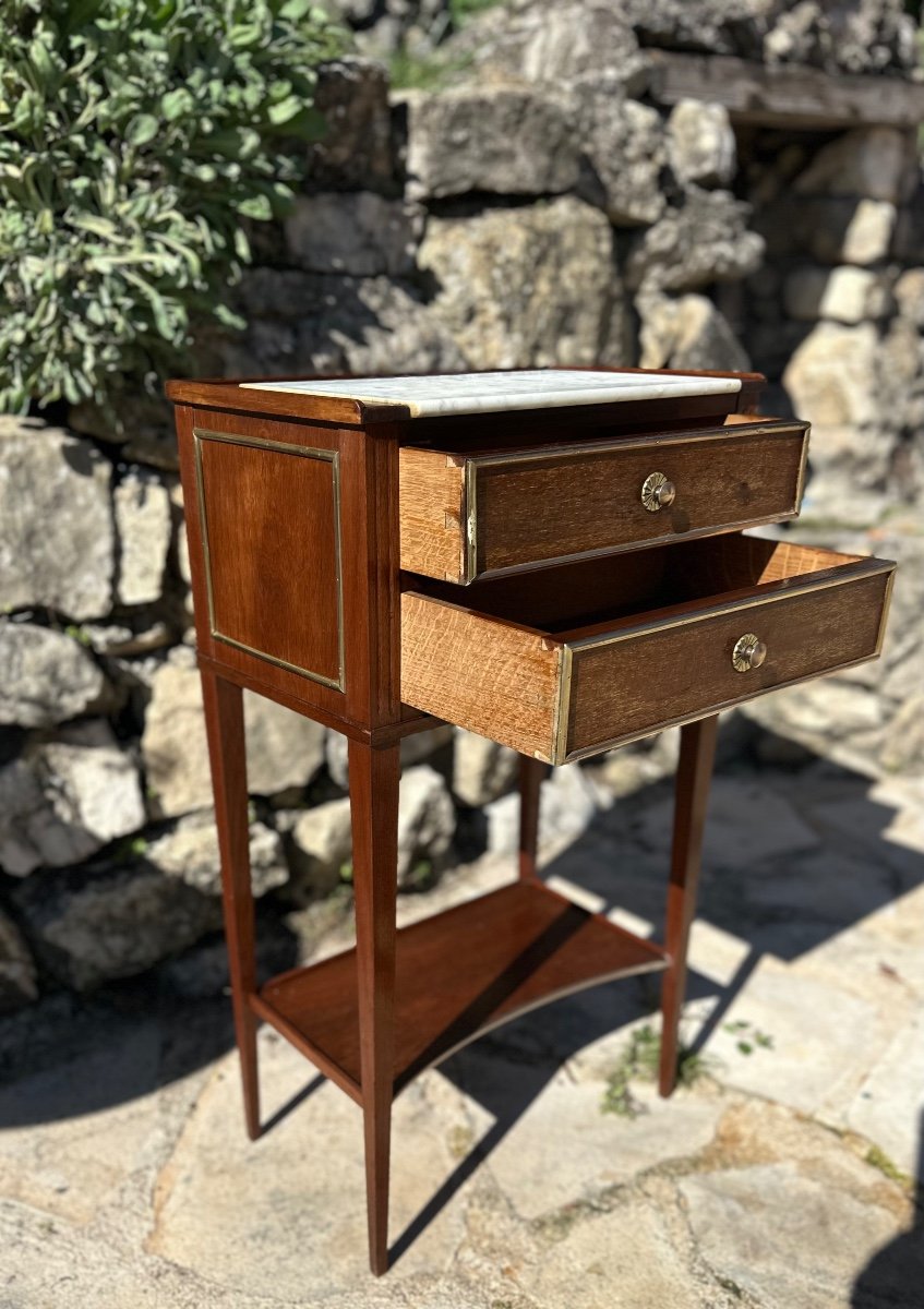 Elegant Small Louis XVI Style Mahogany Flying Table, 20th Century -photo-1