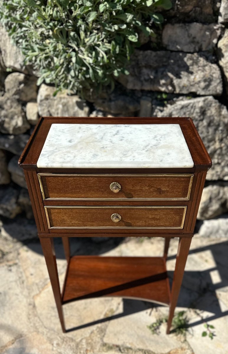 Elegant Small Louis XVI Style Mahogany Flying Table, 20th Century -photo-4