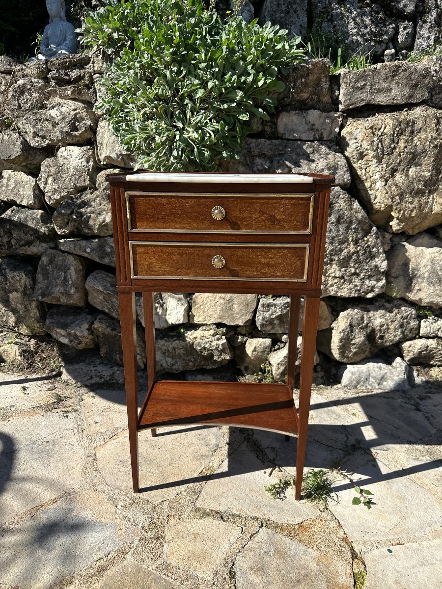 Elegant Small Louis XVI Style Mahogany Flying Table, 20th Century -photo-5