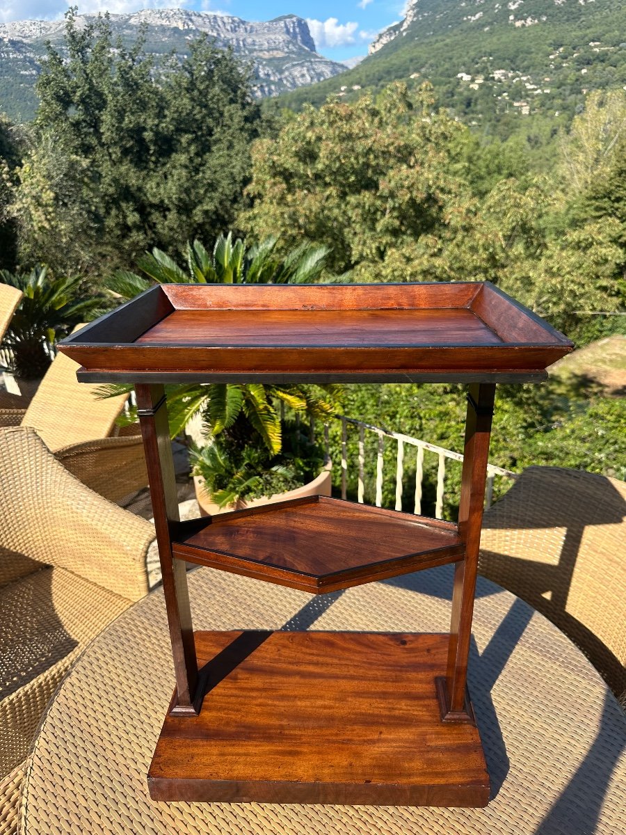 Small Mahogany Pocket Table, 19th Century -photo-8