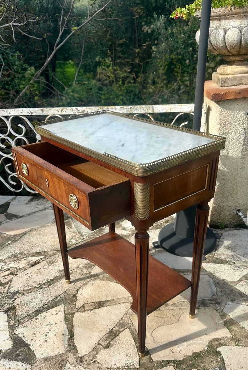 Small Louis XVI Style Mahogany Console, 19th Century -photo-3