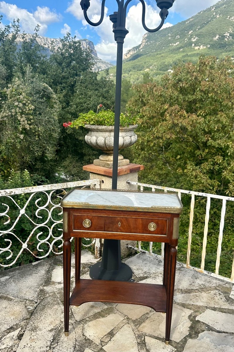 Small Louis XVI Style Mahogany Console, 19th Century 