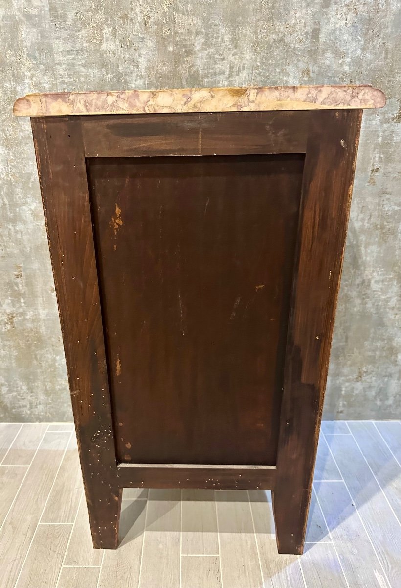 Small Louis XV Style Marquetry Chest Of Drawers, 20th Century-photo-3