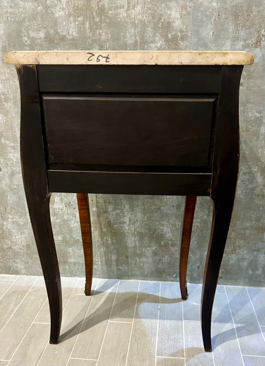 Small Louis XV Style Marquetry Chest Of Drawers Circa 1900. Stamped Mp.-photo-6