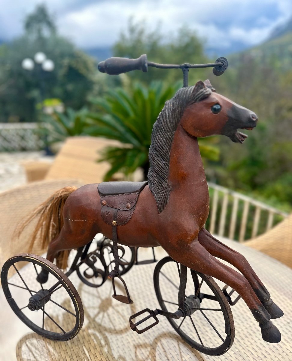 Horse Tricycle, Antique Toy .-photo-3