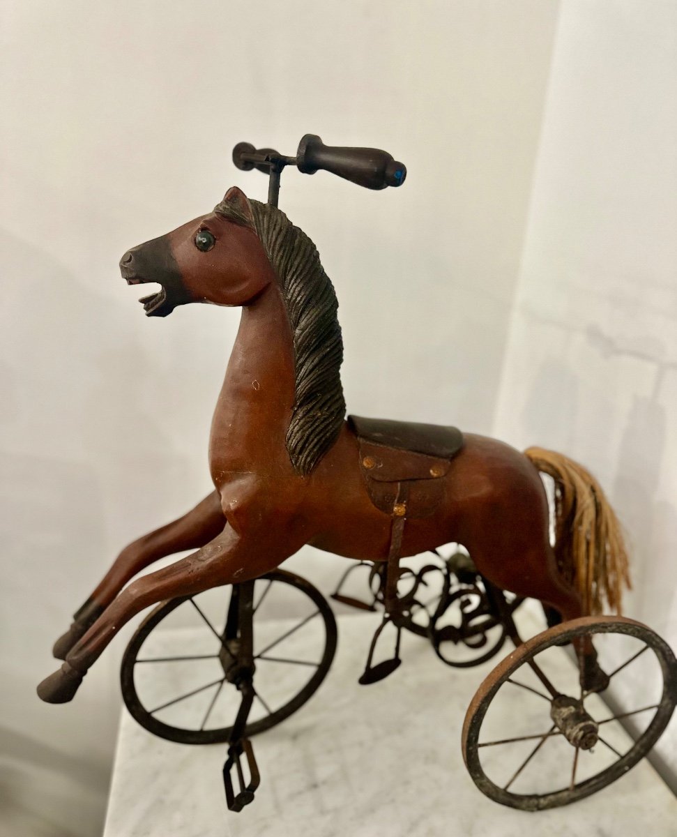 Horse Tricycle, Antique Toy .-photo-3