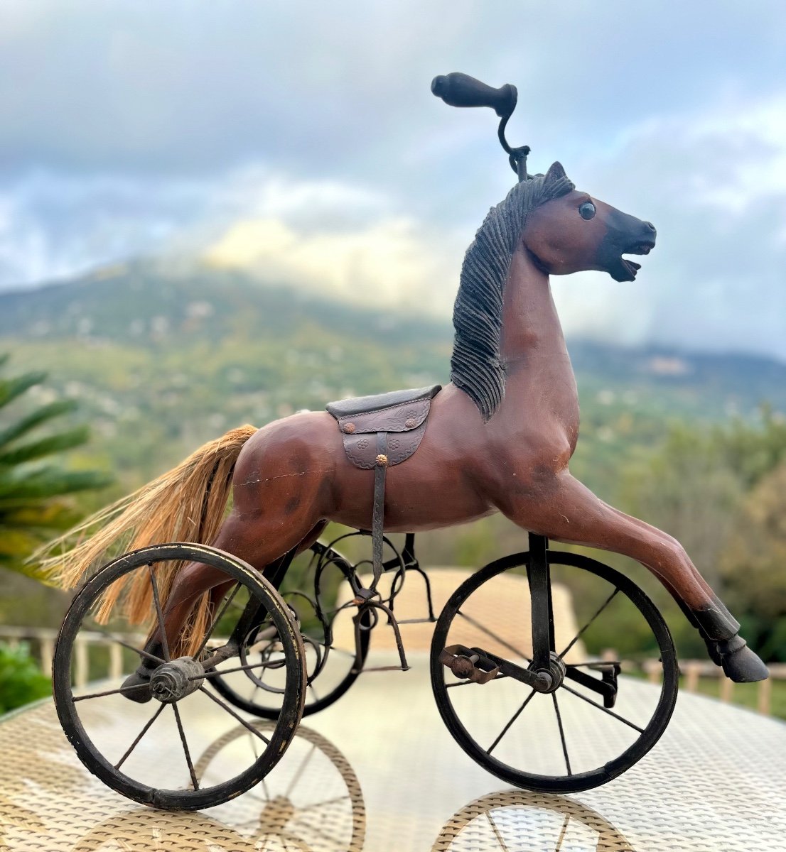 Horse Tricycle, Antique Toy .