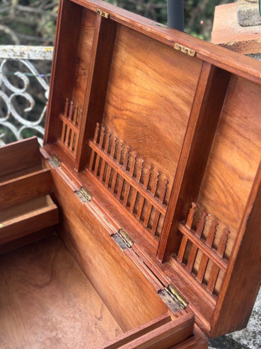 Anglo-indian Solid Teak Chest Circa 1880 -photo-1