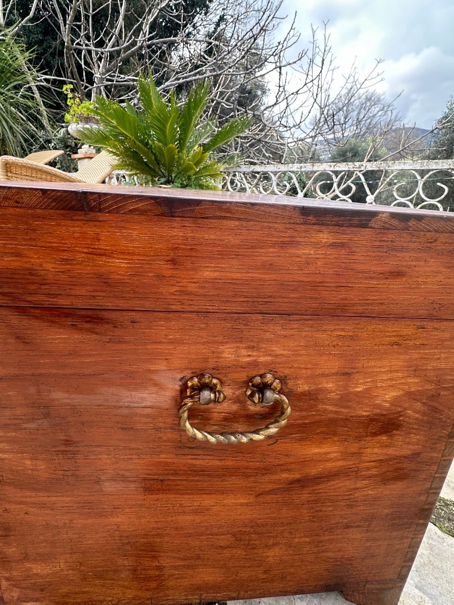 Anglo-indian Solid Teak Chest Circa 1880 -photo-5