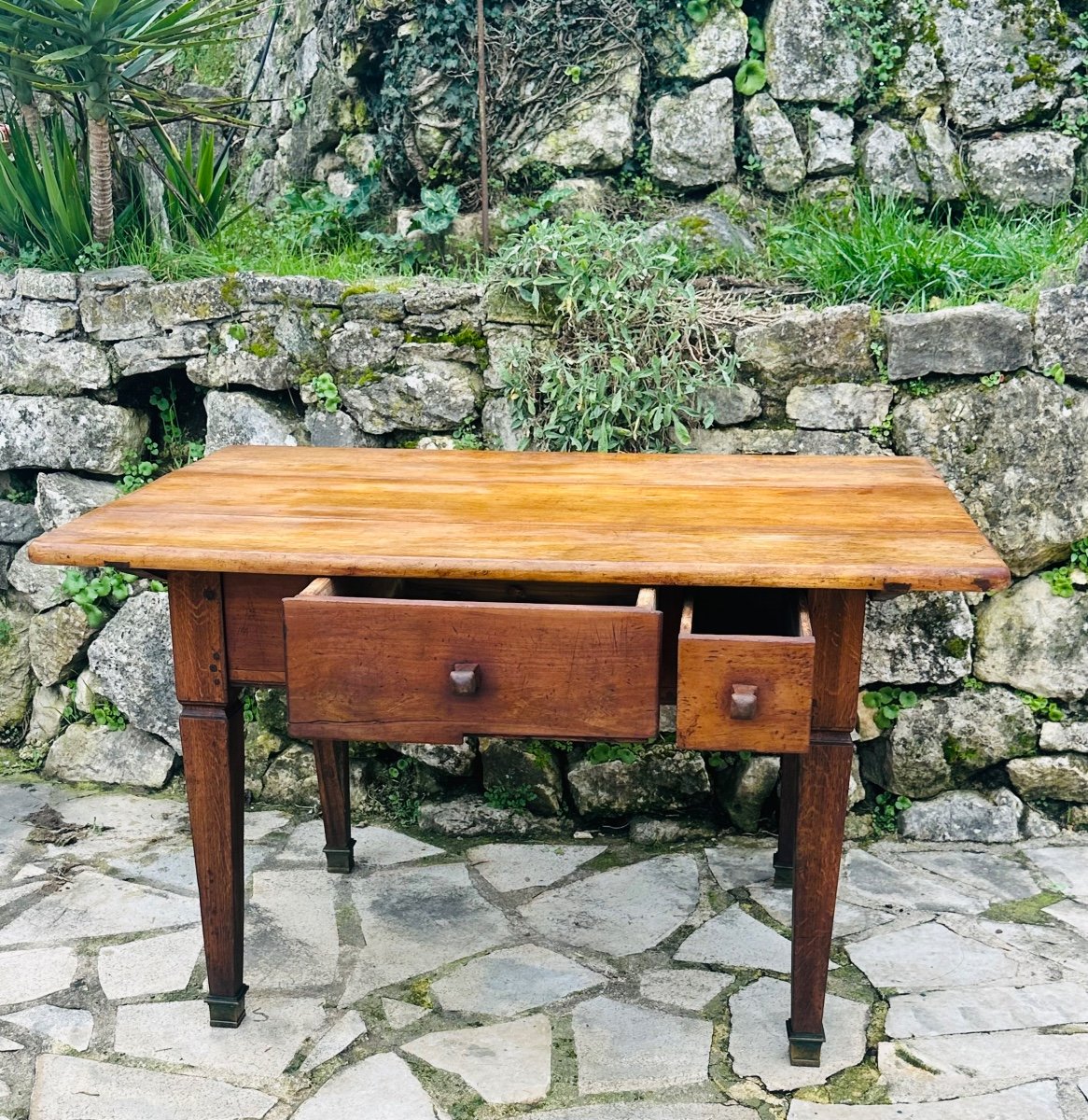 Table En Noyer, Directoire, époque XVIII Eme Siècle -photo-2