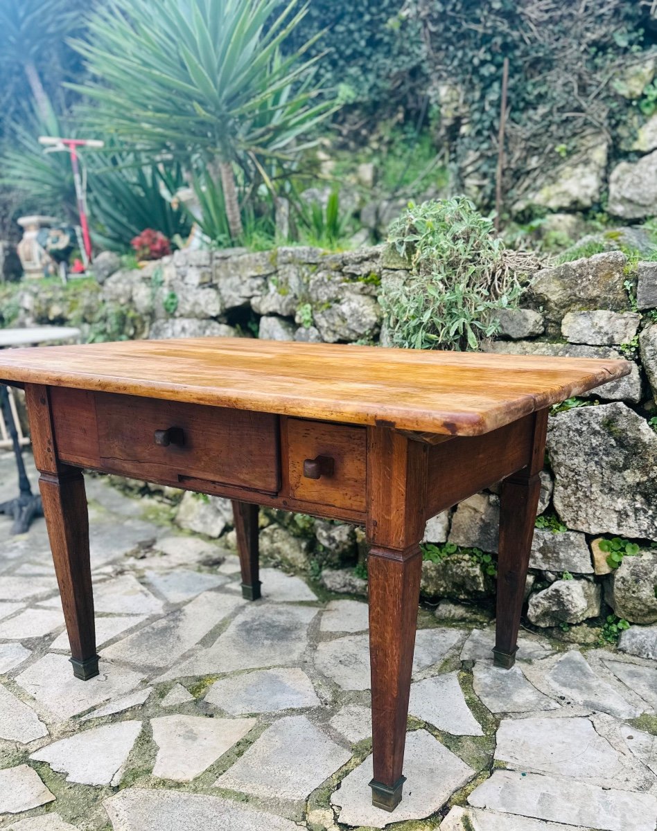 Table En Noyer, Directoire, époque XVIII Eme Siècle -photo-4