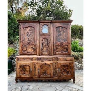 Buffet Bressan En Ronce De Noyer époque XVIII ème Siècle 