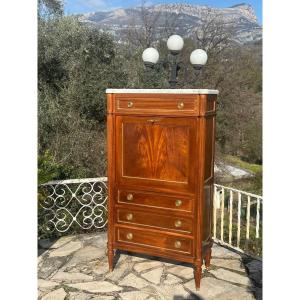 Louis XVI Style Mahogany Secretary, 20th Century 