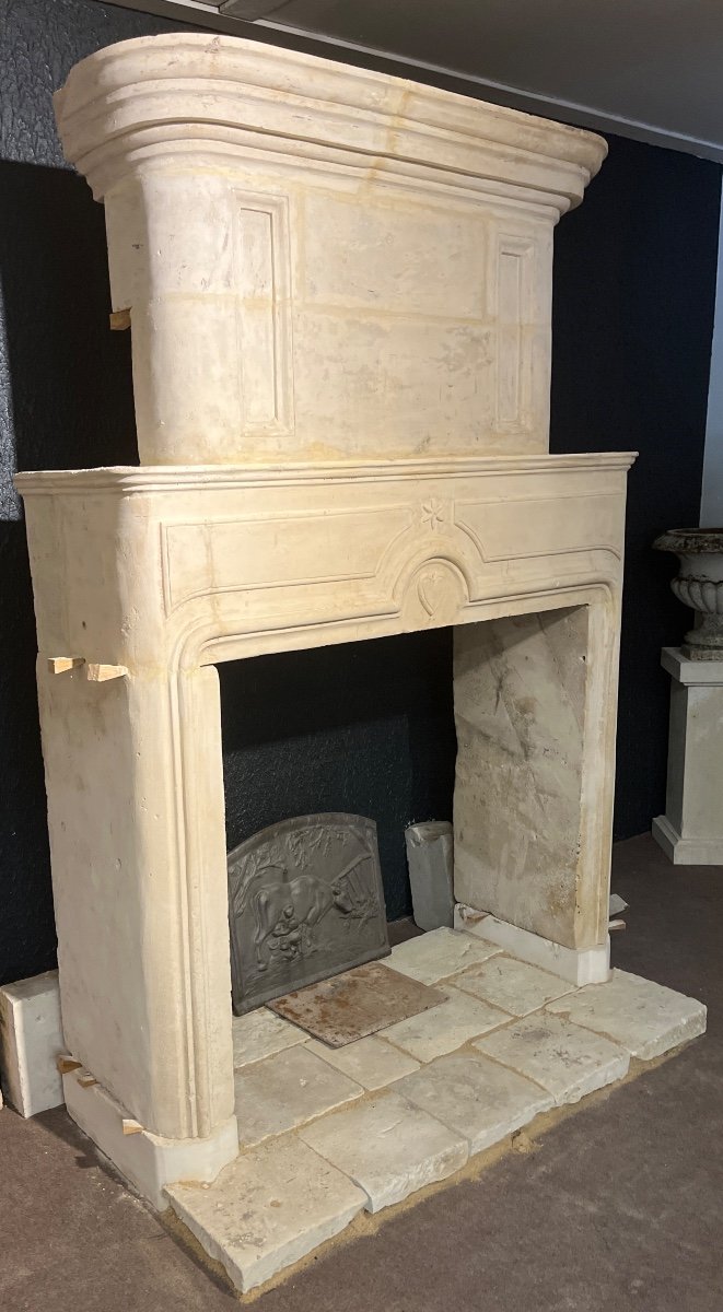 Limestone Fireplace-photo-3