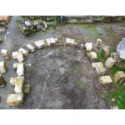 Nineteenth Porch In Limestone From Charente (basket Handle)