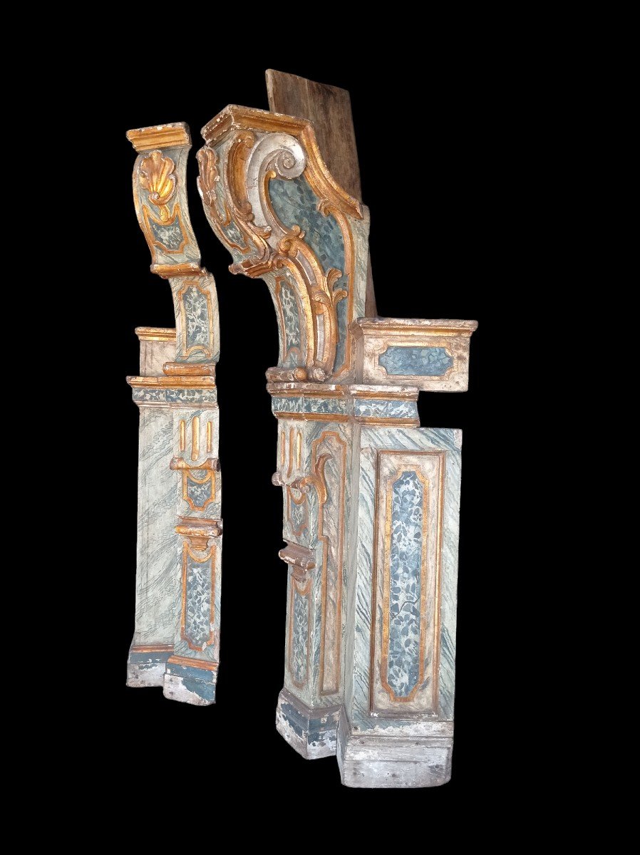 Pair Of Woodwork Italy 18th Century-photo-2