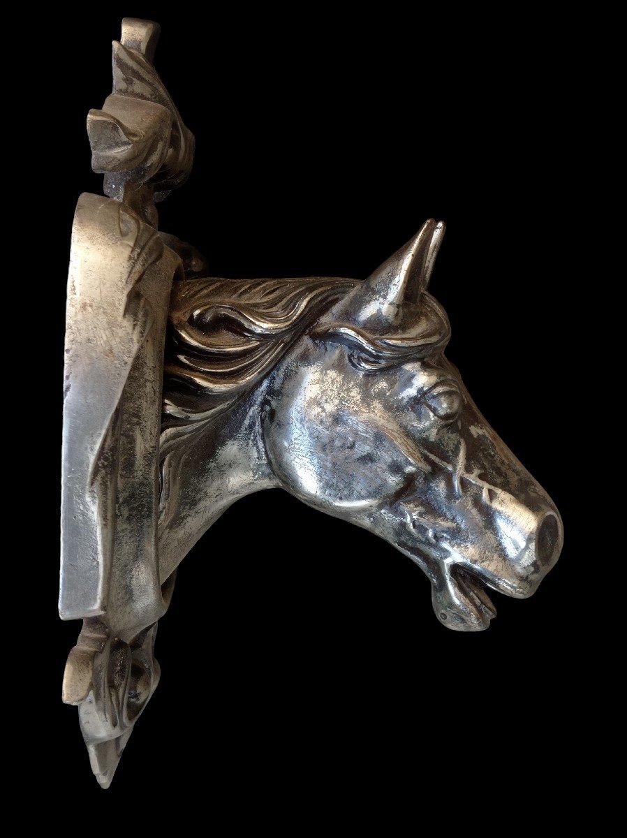 Tete De Cheval En Fonte XIXéme-photo-3