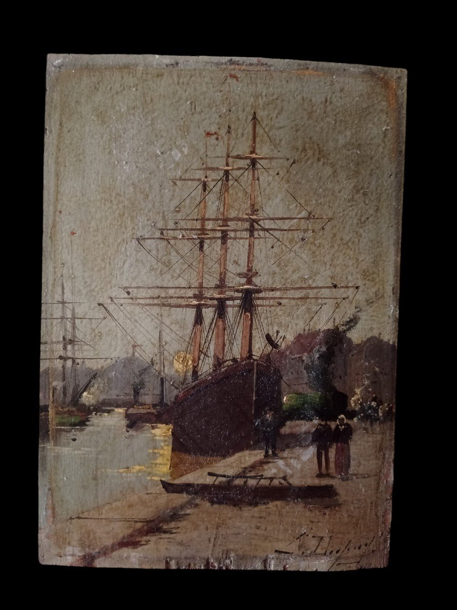 Galien Laloue  Bateaux A Quai