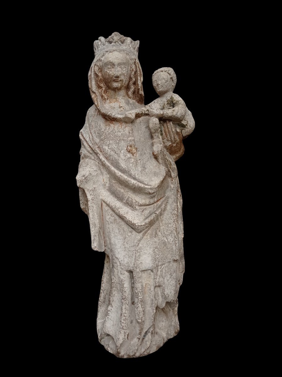 Virgin And Child In Stone, 15th Century