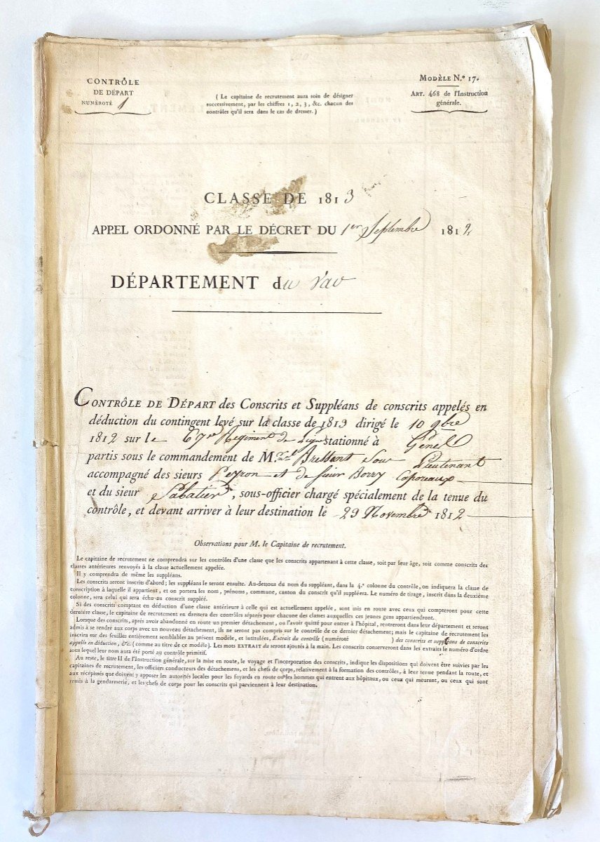 Conscriptions Of 1806, 1807 And 1813