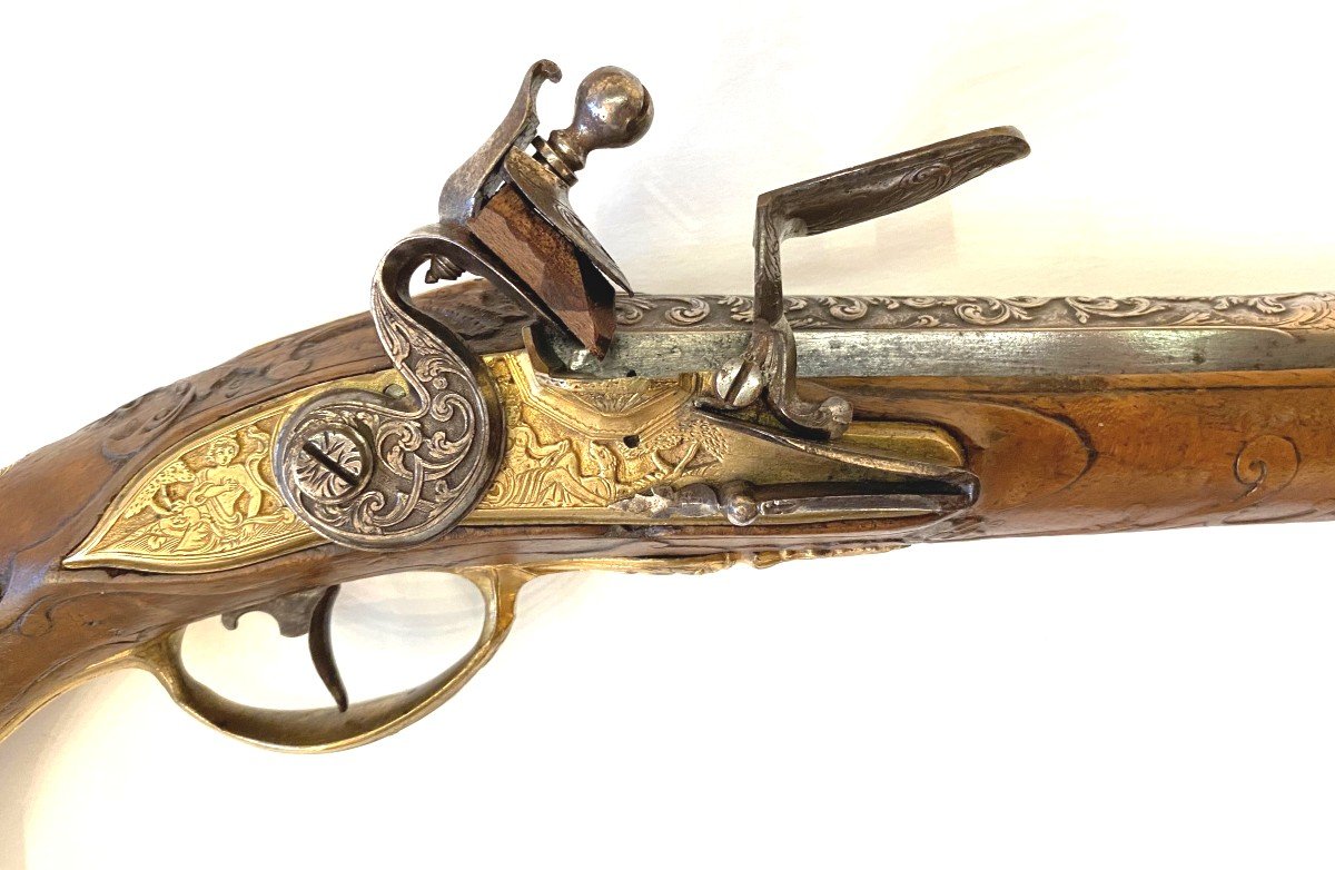 Pair Of 18th Century Officer's Pistols-photo-2